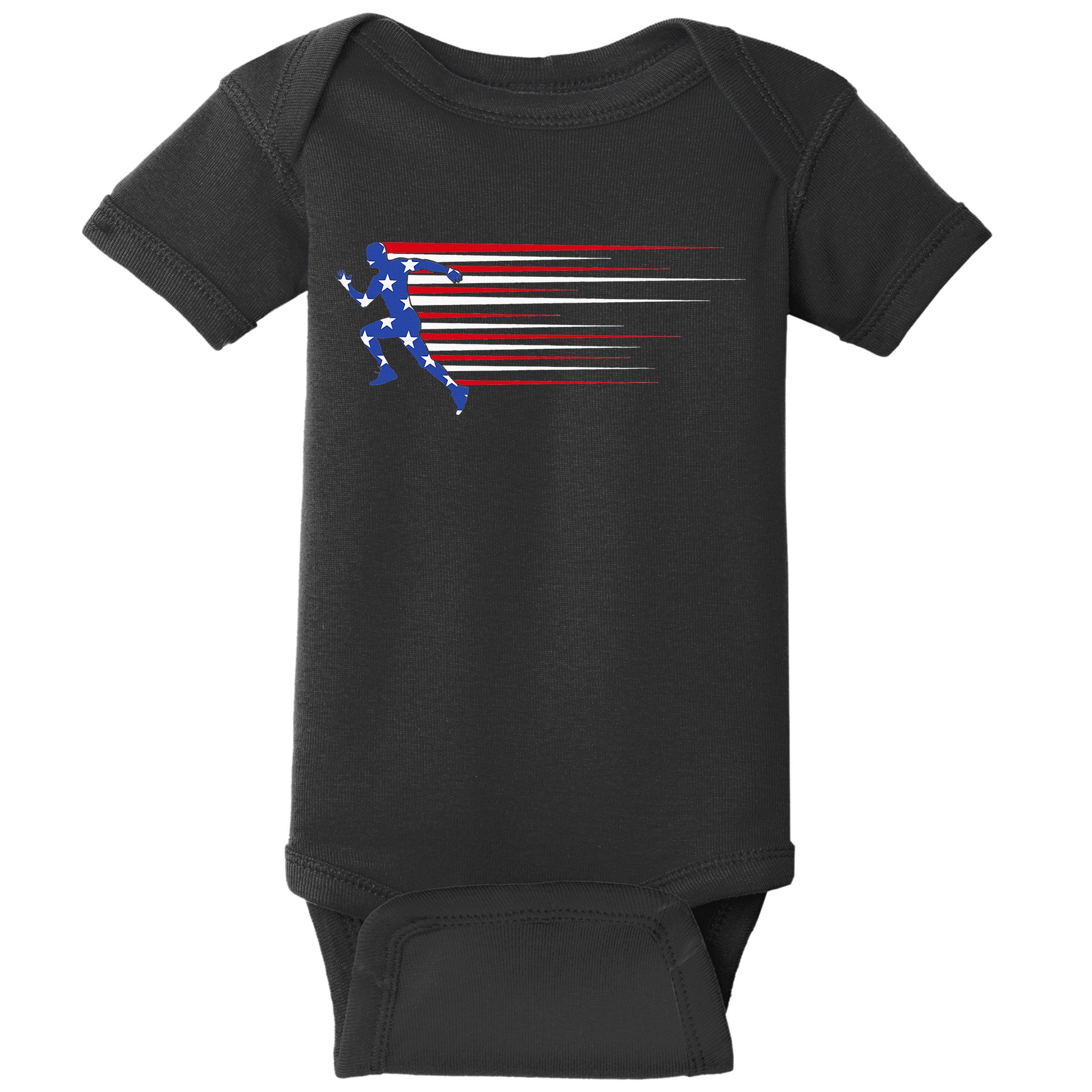 USA Track and field team American flag US Baby Bodysuit