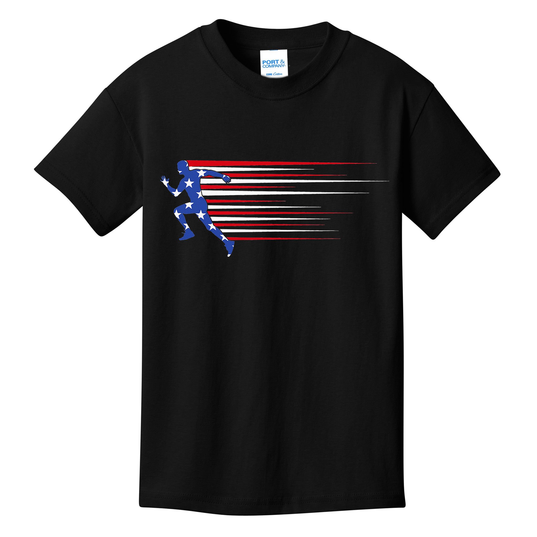 USA Track and field team American flag US Kids T-Shirt