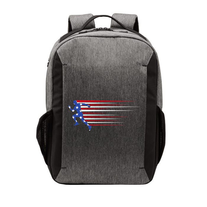 USA Track and field team American flag US Vector Backpack