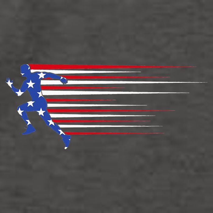 USA Track and field team American flag US Vector Backpack