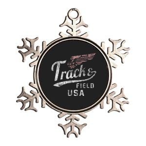 Usa Track And Field Faded Jersey Metallic Star Ornament