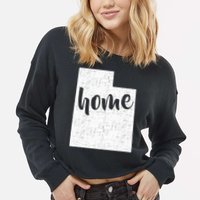Utah Home State Cropped Pullover Crew