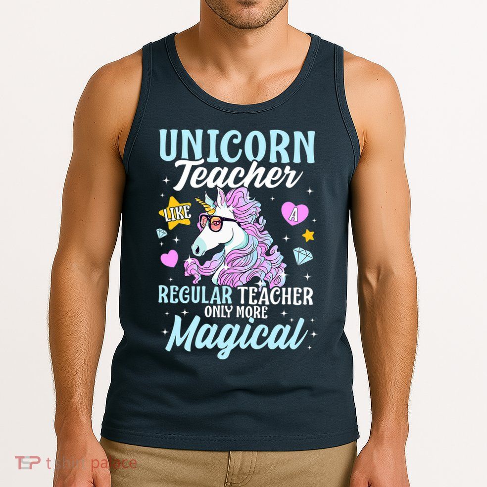 Unicorn Teacher Back To School Cute Magic Teacher Tank Top