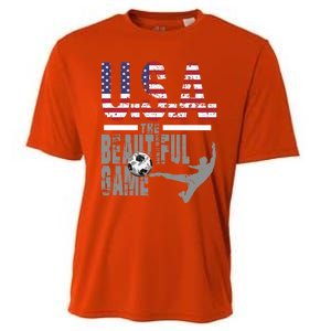 Usa The Beautiful Game Football Soccer America Player Top Cute Gift Cooling Performance Crew T-Shirt