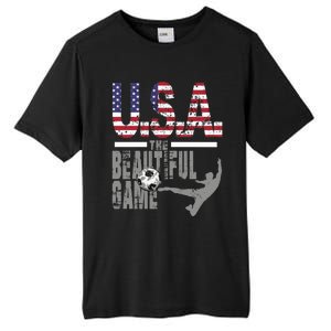 Usa The Beautiful Game Football Soccer America Player Top Cute Gift Tall Fusion ChromaSoft Performance T-Shirt