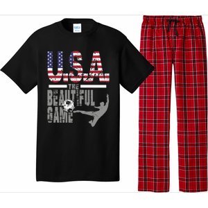 Usa The Beautiful Game Football Soccer America Player Top Cute Gift Pajama Set