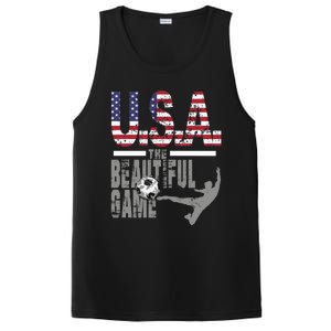 Usa The Beautiful Game Football Soccer America Player Top Cute Gift PosiCharge Competitor Tank