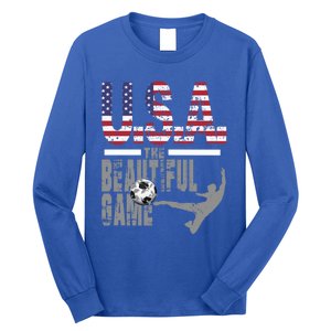 Usa The Beautiful Game Football Soccer America Player Top Cute Gift Long Sleeve Shirt