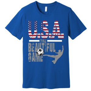 Usa The Beautiful Game Football Soccer America Player Top Cute Gift Premium T-Shirt