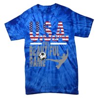 Usa The Beautiful Game Football Soccer America Player Top Cute Gift Tie-Dye T-Shirt