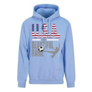 Usa The Beautiful Game Football Soccer America Player Top Cute Gift Unisex Surf Hoodie