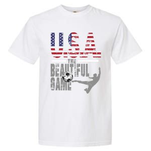 Usa The Beautiful Game Football Soccer America Player Top Cute Gift Garment-Dyed Heavyweight T-Shirt