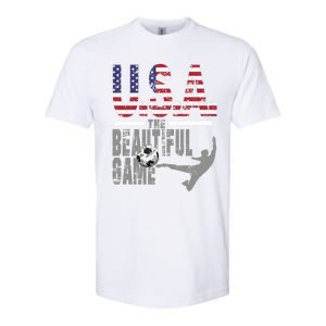 Usa The Beautiful Game Football Soccer America Player Top Cute Gift Softstyle CVC T-Shirt