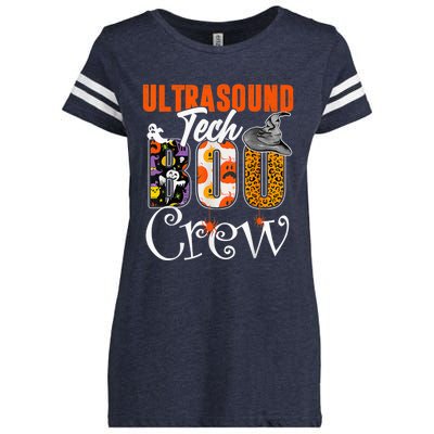 Ultrasound Tech Boo Crew Leopard Funny Halloween Costume Enza Ladies Jersey Football T-Shirt