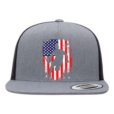 USA Team Basketball 2021 Supporter American Patriotic Flag Flat Bill Trucker Hat