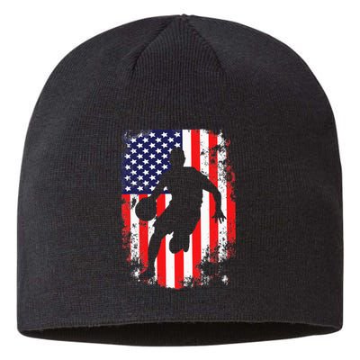 USA Team Basketball 2021 Supporter American Patriotic Flag Sustainable Beanie