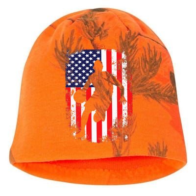 USA Team Basketball 2021 Supporter American Patriotic Flag Kati - Camo Knit Beanie