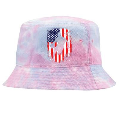 USA Team Basketball 2021 Supporter American Patriotic Flag Tie-Dyed Bucket Hat