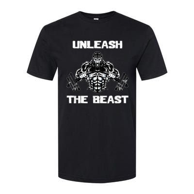 Unleash The Beast Gorilla Body Building Motivation Gift Softstyle® CVC T-Shirt