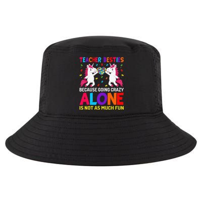 Unicorn Teacher Besties Autism Awareness Autism Teacher Cool Comfort Performance Bucket Hat