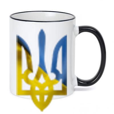 Ukraine Trident Coat Of Arms Flag Ukrainian Pride 11oz Black Color Changing Mug