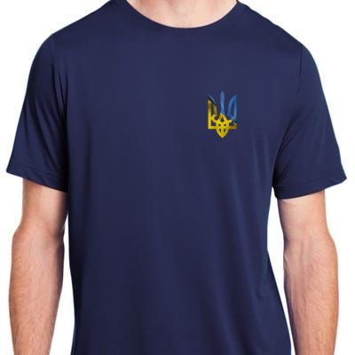 Ukraine Trident Coat Of Arms Flag Ukrainian Pride Adult ChromaSoft Performance T-Shirt