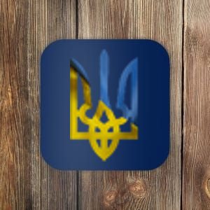 Ukraine Trident Coat Of Arms Flag Ukrainian Pride Coaster