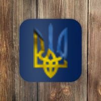 Ukraine Trident Coat Of Arms Flag Ukrainian Pride Coaster