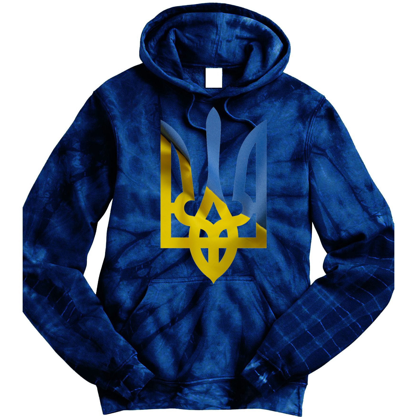 Ukraine Trident Coat Of Arms Flag Ukrainian Pride Tie Dye Hoodie