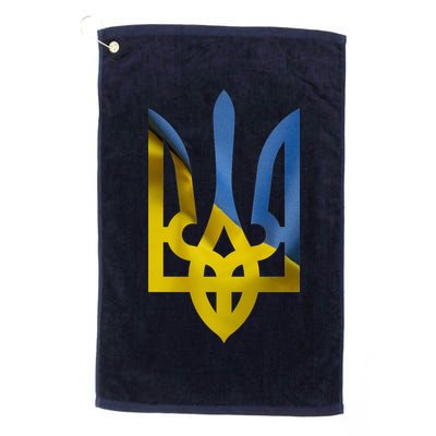 Ukraine Trident Coat Of Arms Flag Ukrainian Pride Golf Towel