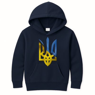 Ukraine Trident Coat Of Arms Flag Ukrainian Pride Kids Hoodie