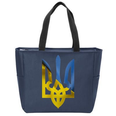Ukraine Trident Coat Of Arms Flag Ukrainian Pride Zip Tote Bag