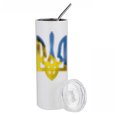 Ukraine Trident Coat Of Arms Flag Ukrainian Pride Stainless Steel Tumbler