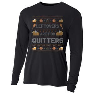 Ugly Thanksgiving Christmas Sweater Leftovers  Cooling Performance Long Sleeve Crew