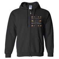 Ugly Thanksgiving Christmas Sweater Leftovers  Full Zip Hoodie