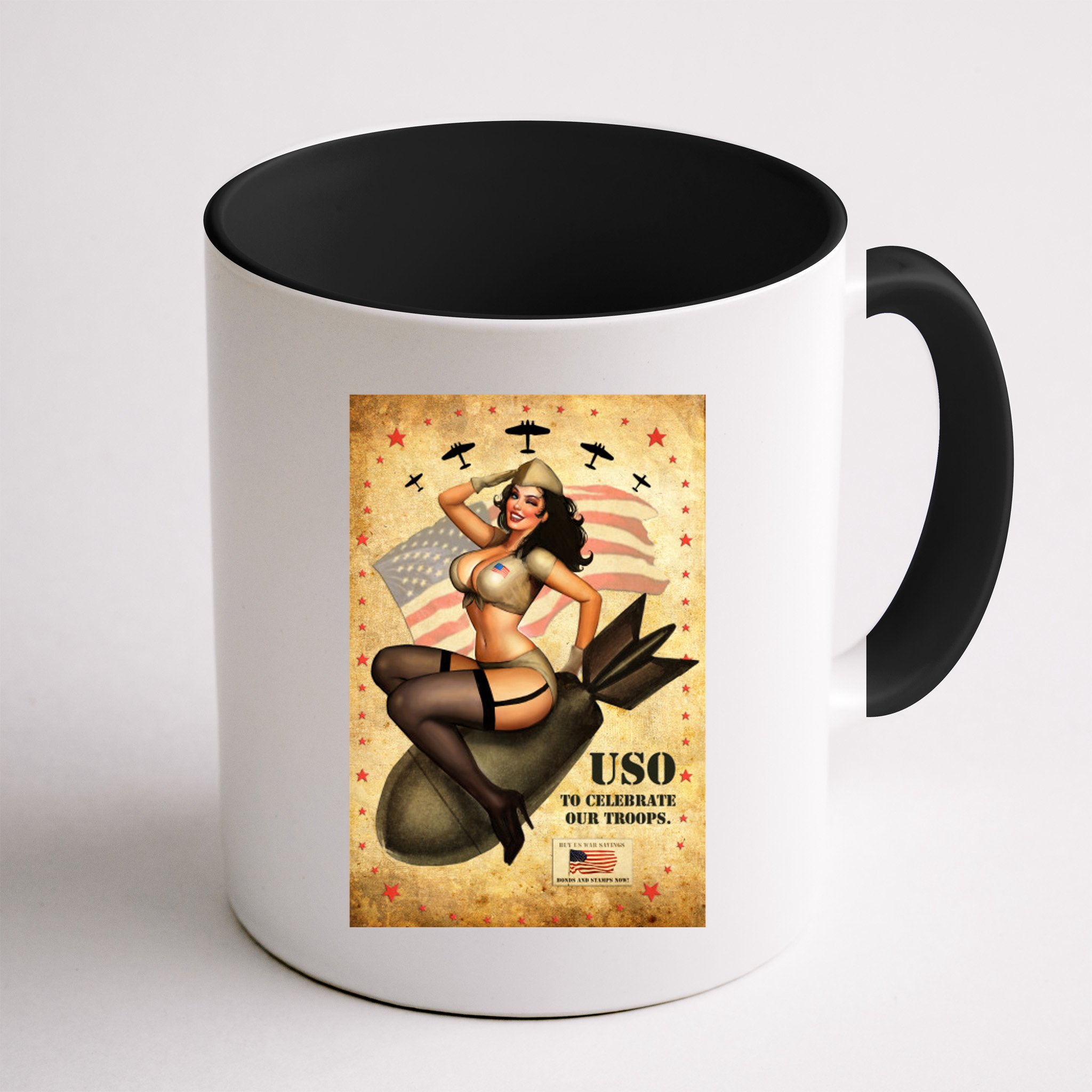 USO To Celebrate Our Troops Bombshell Mug