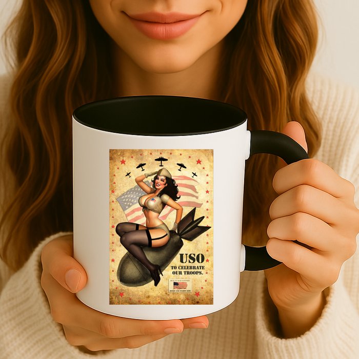 USO To Celebrate Our Troops Bombshell Mug