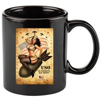 USO To Celebrate Our Troops Bombshell 11oz C Handle Ceramic Mug