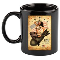 USO To Celebrate Our Troops Bombshell 11oz C Handle Ceramic Mug
