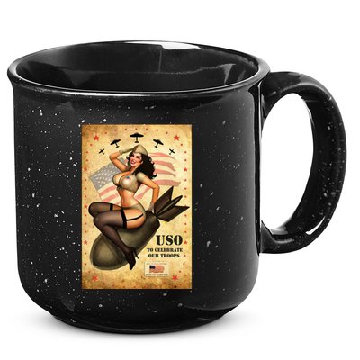 USO To Celebrate Our Troops Bombshell 15oz Campfire Ceramic Mug
