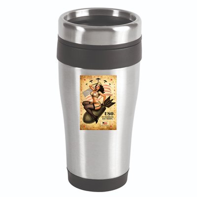 USO To Celebrate Our Troops Bombshell 16oz Travel Tumbler