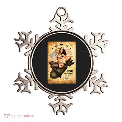 USO To Celebrate Our Troops Bombshell Metallic Star Ornament