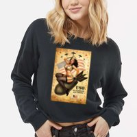 USO To Celebrate Our Troops Bombshell Cropped Pullover Crew