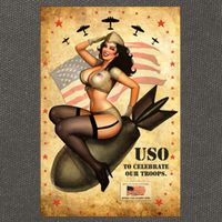 USO To Celebrate Our Troops Bombshell Cotton Canvas Backpack