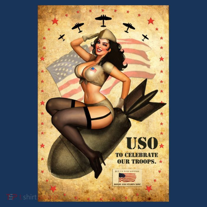 USO To Celebrate Our Troops Bombshell Cool Comfort Performance Bucket Hat