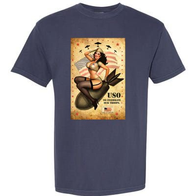 USO To Celebrate Our Troops Bombshell Garment-Dyed Heavyweight T-Shirt