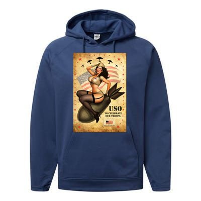 USO To Celebrate Our Troops Bombshell Performance Fleece Hoodie