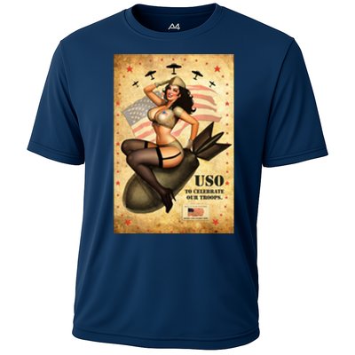 USO To Celebrate Our Troops Bombshell Cooling Performance Crew T-Shirt