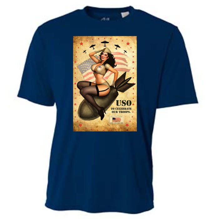 USO To Celebrate Our Troops Bombshell Cooling Performance Crew T-Shirt