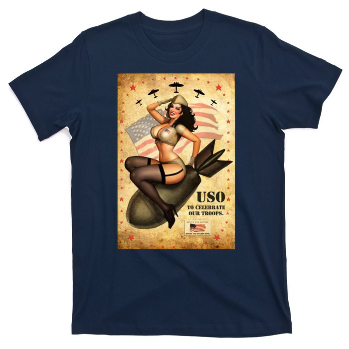 USO To Celebrate Our Troops Bombshell T-Shirt